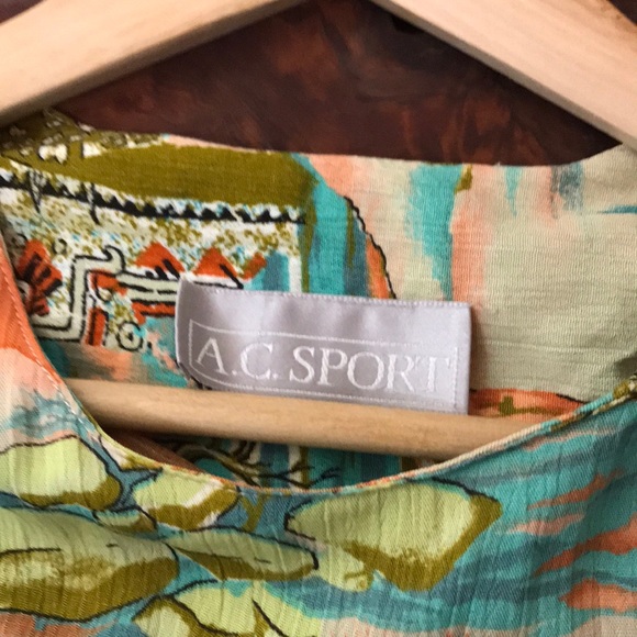 A.C. Sport southwestern floral cactus blouse - Picture 3 of 6